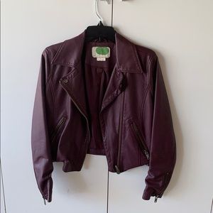 Anthropologie faux leather jacket